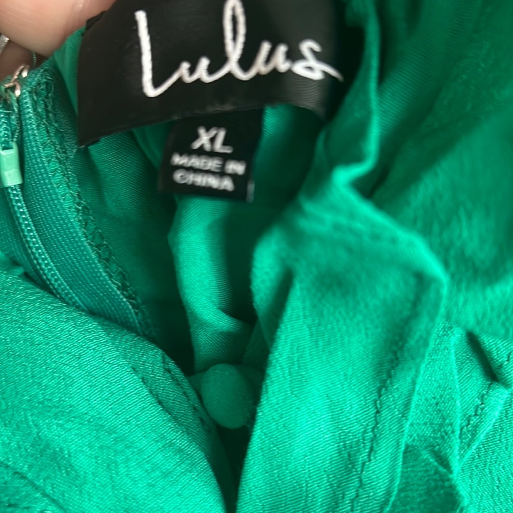 Lulu’s Green Ruffled Dress XL - Picture 4 of 6